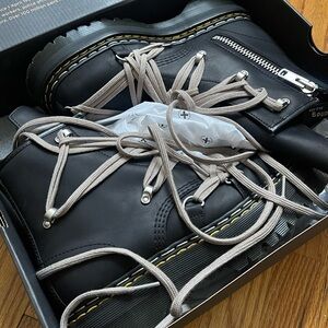 New-in-Box Rick Owens x Dr. Martens 1460 Quad Sole Megalace Boots in Black